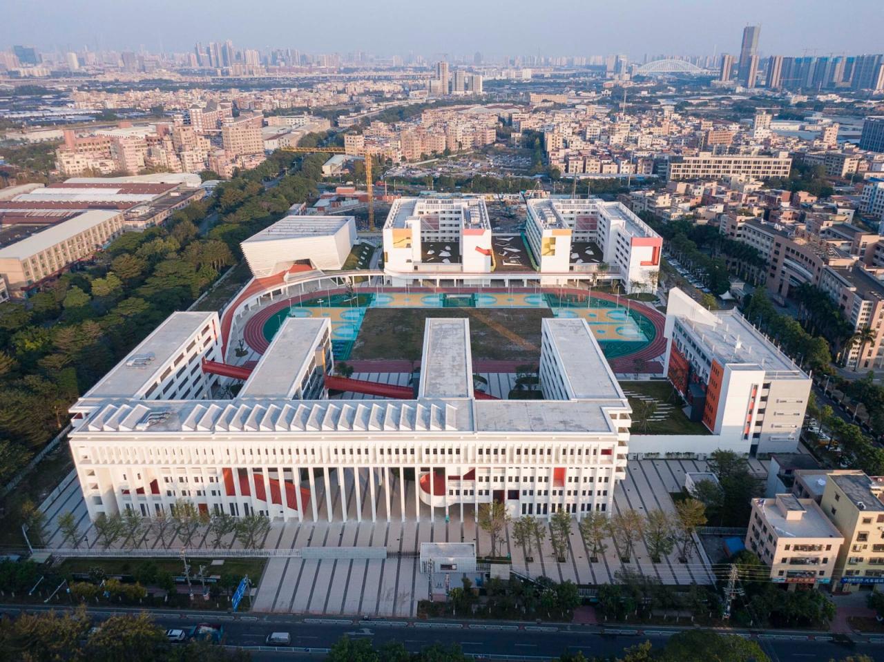 BIM建筑|南海桂城金桂高中 / 竖梁社