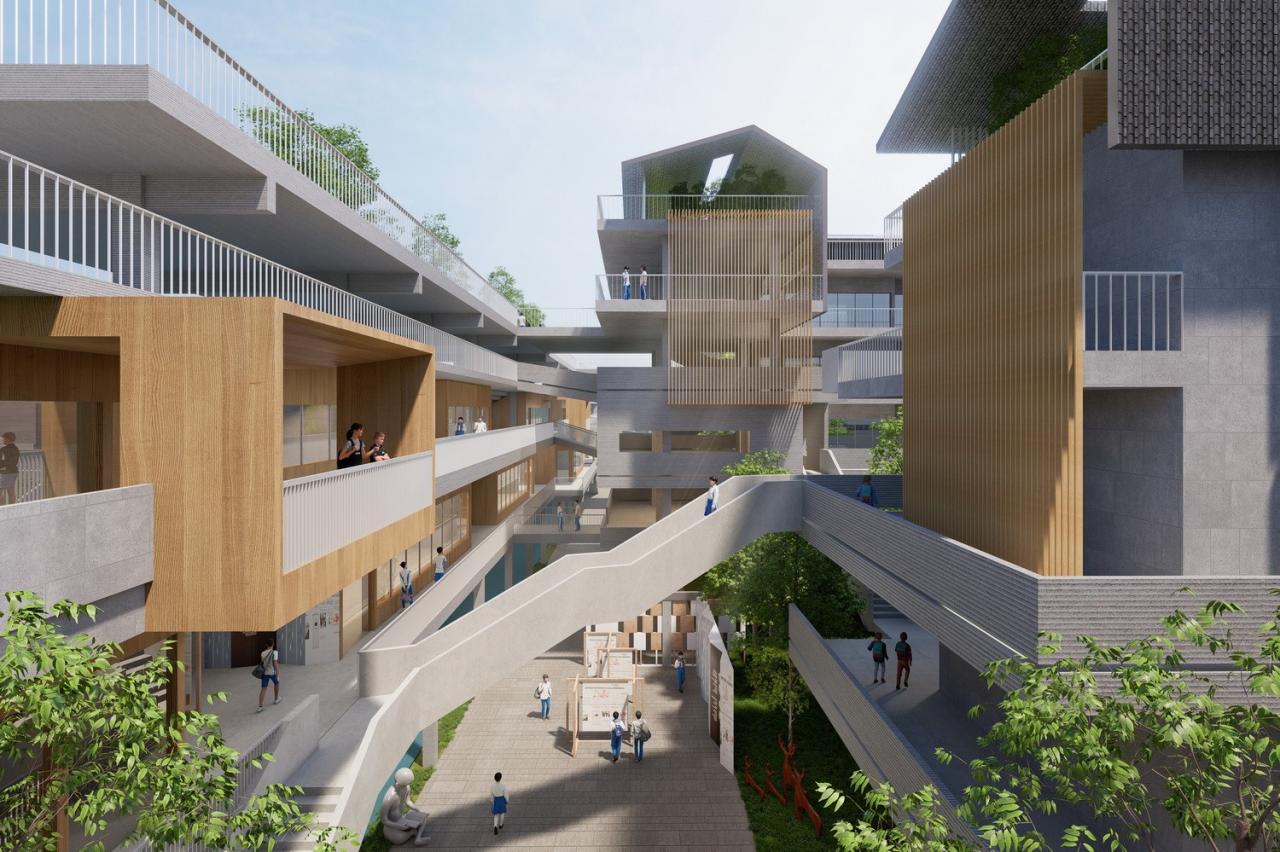 BIM建筑|湾区重点学校方案设计：佛山一中顺德学校 / AG汇创