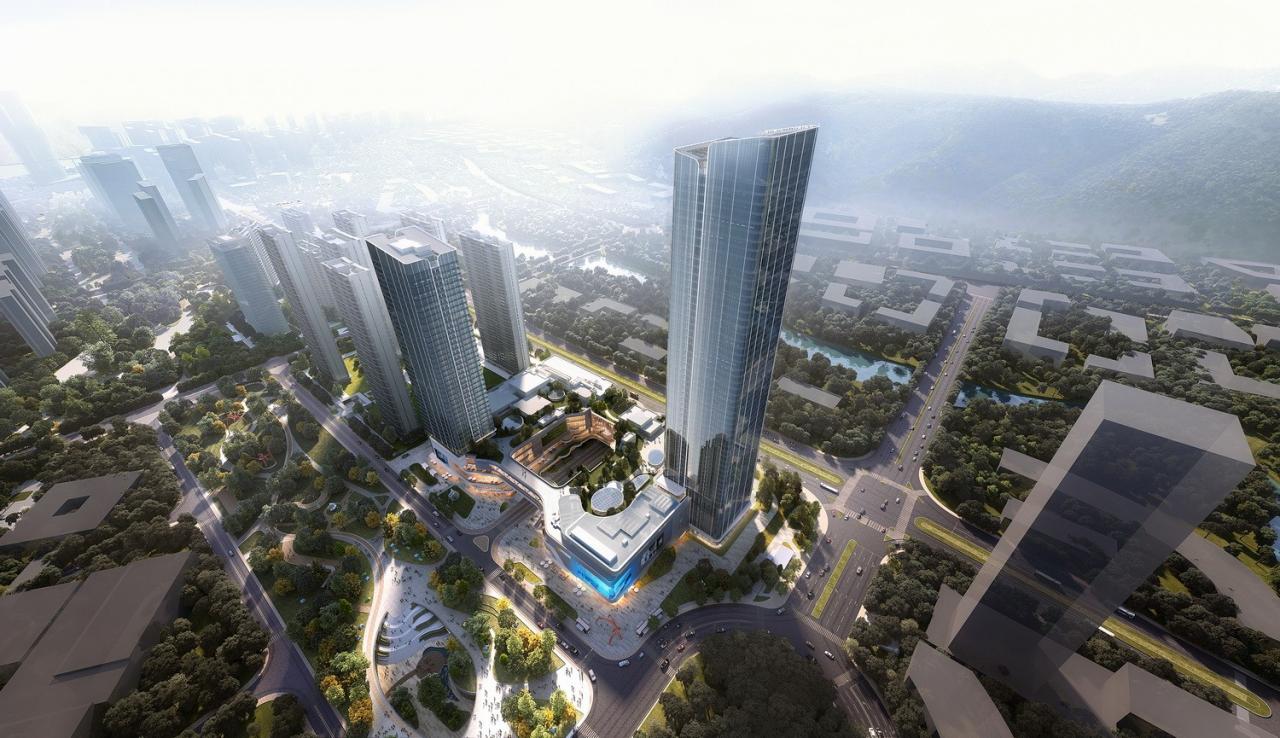 BIM建筑|长沙招商梅溪湖花园城方案首发：【二十四时·森活童行】科技生态有氧MALL / 三益中国