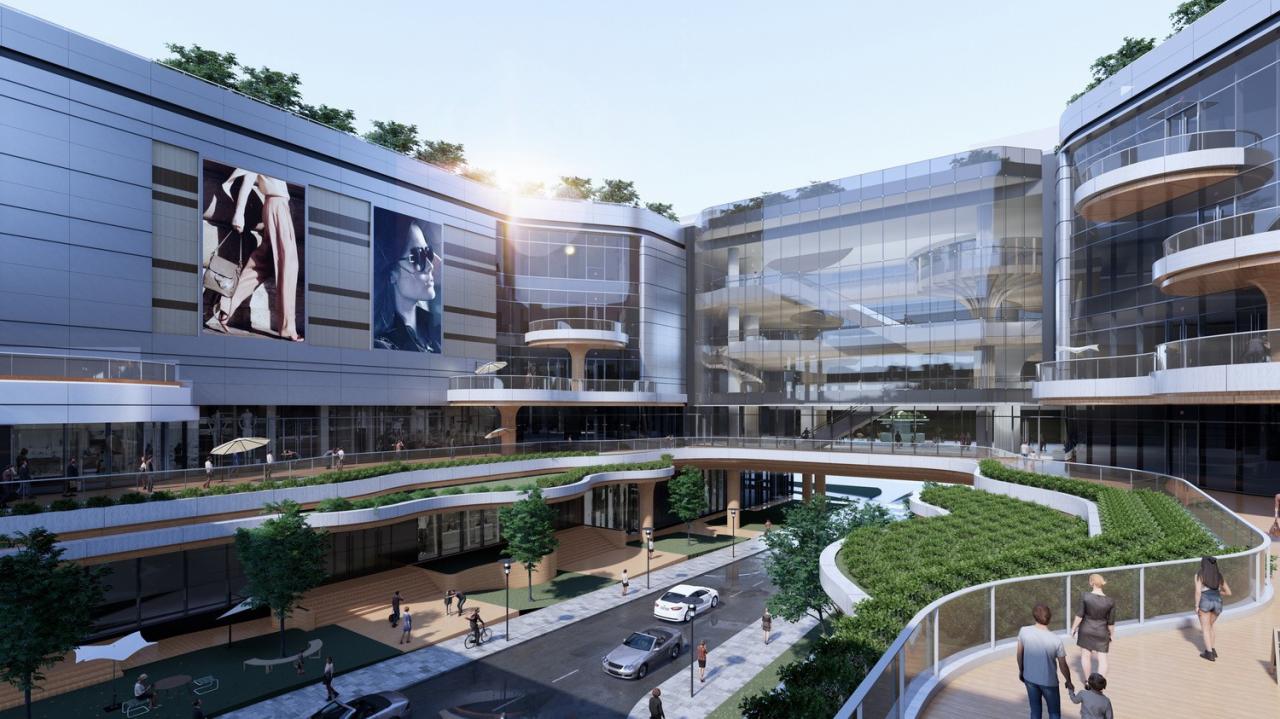 BIM建筑|长沙招商梅溪湖花园城方案首发：【二十四时·森活童行】科技生态有氧MALL / 三益中国