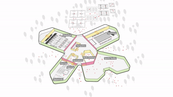 BIM建筑|体育运动催化城市生活：桐乡市全民健身中心暨李宁体育园 / PTD柏涛设计