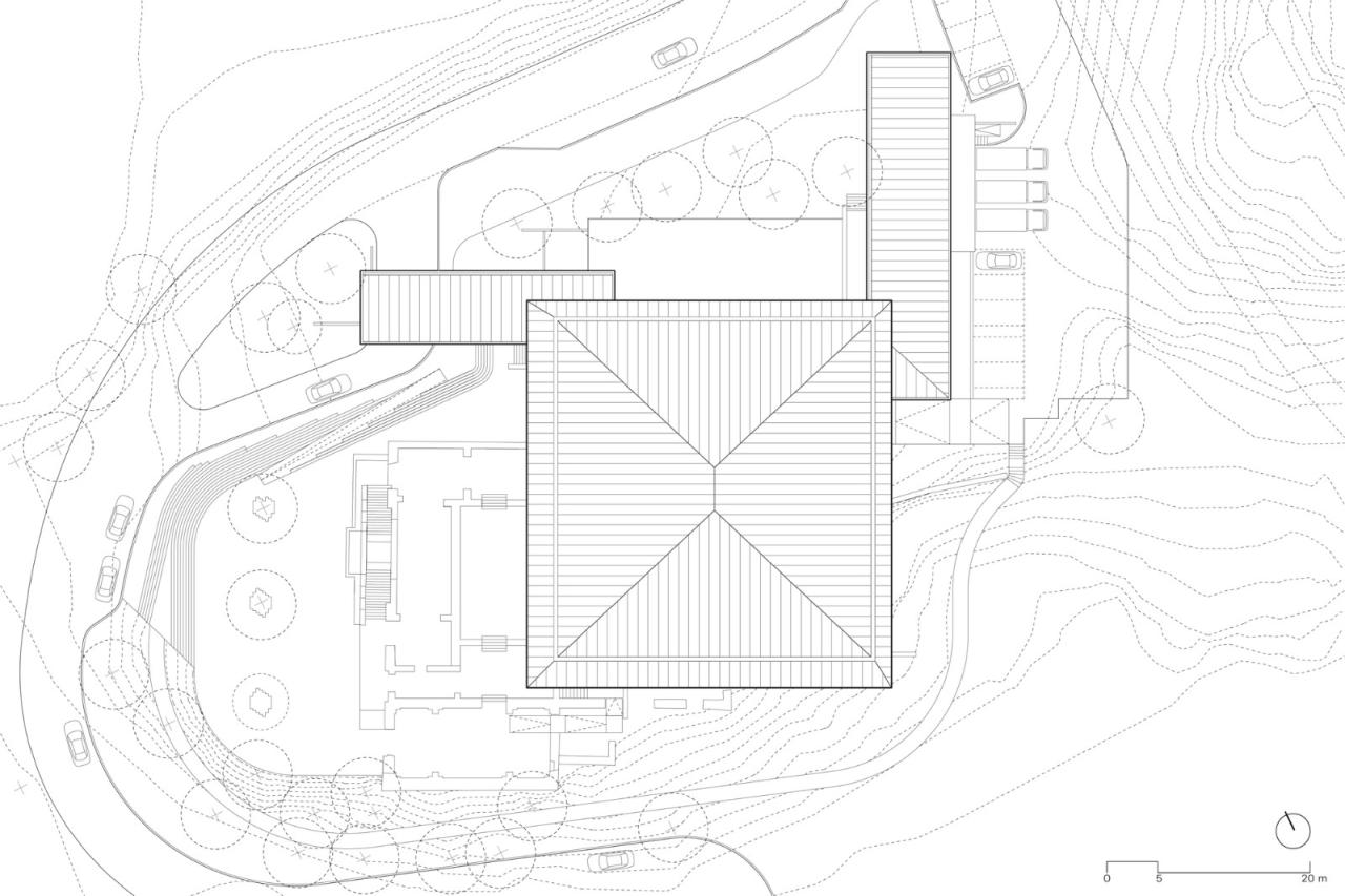 BIM建筑|城墙之中的活动中心 / Triangular