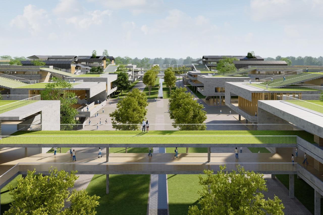 BIM建筑|湾区重点学校方案设计：佛山一中顺德学校 / AG汇创