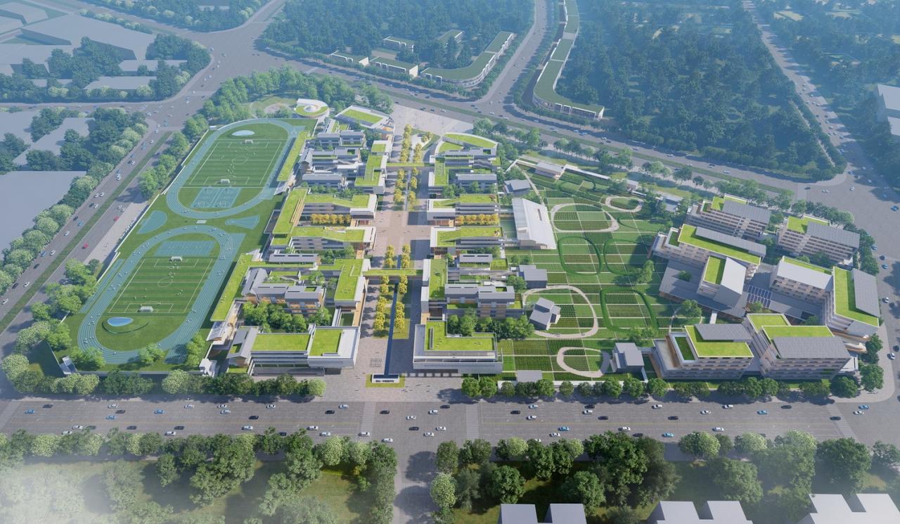 BIM建筑|湾区重点学校方案设计：佛山一中顺德学校 / AG汇创