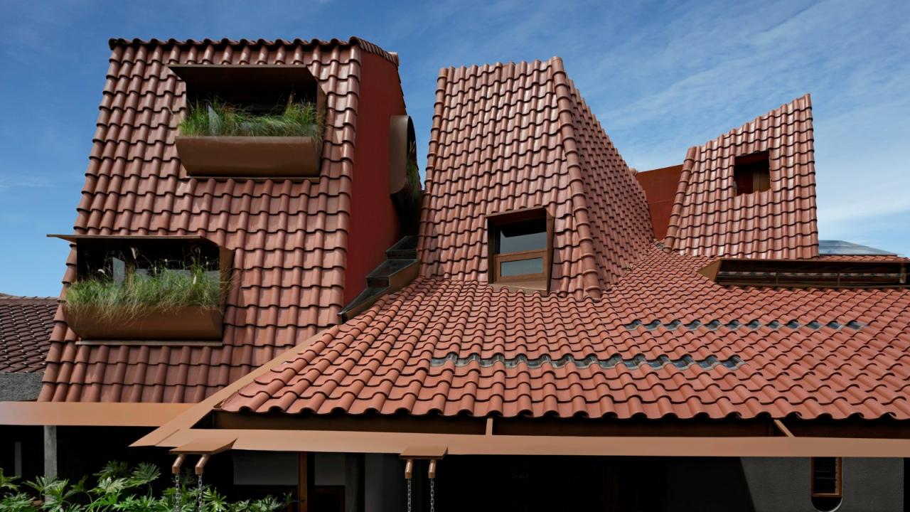 BIM建筑|爪哇屋顶+旋转房间，分心的房子 / Ismail Solehudin Architecture