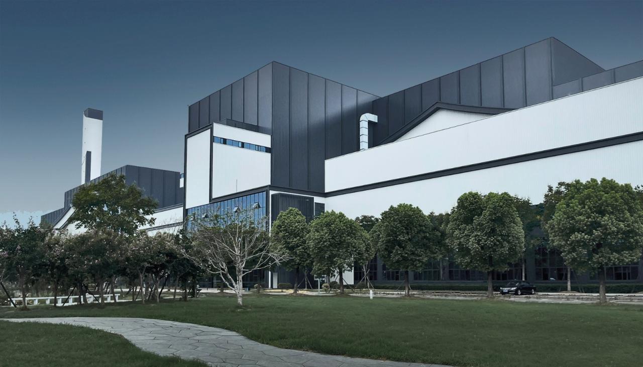 BIM建筑|锡东生活垃圾焚烧发电厂外立面改造 / 广州华科工程技术有限公司