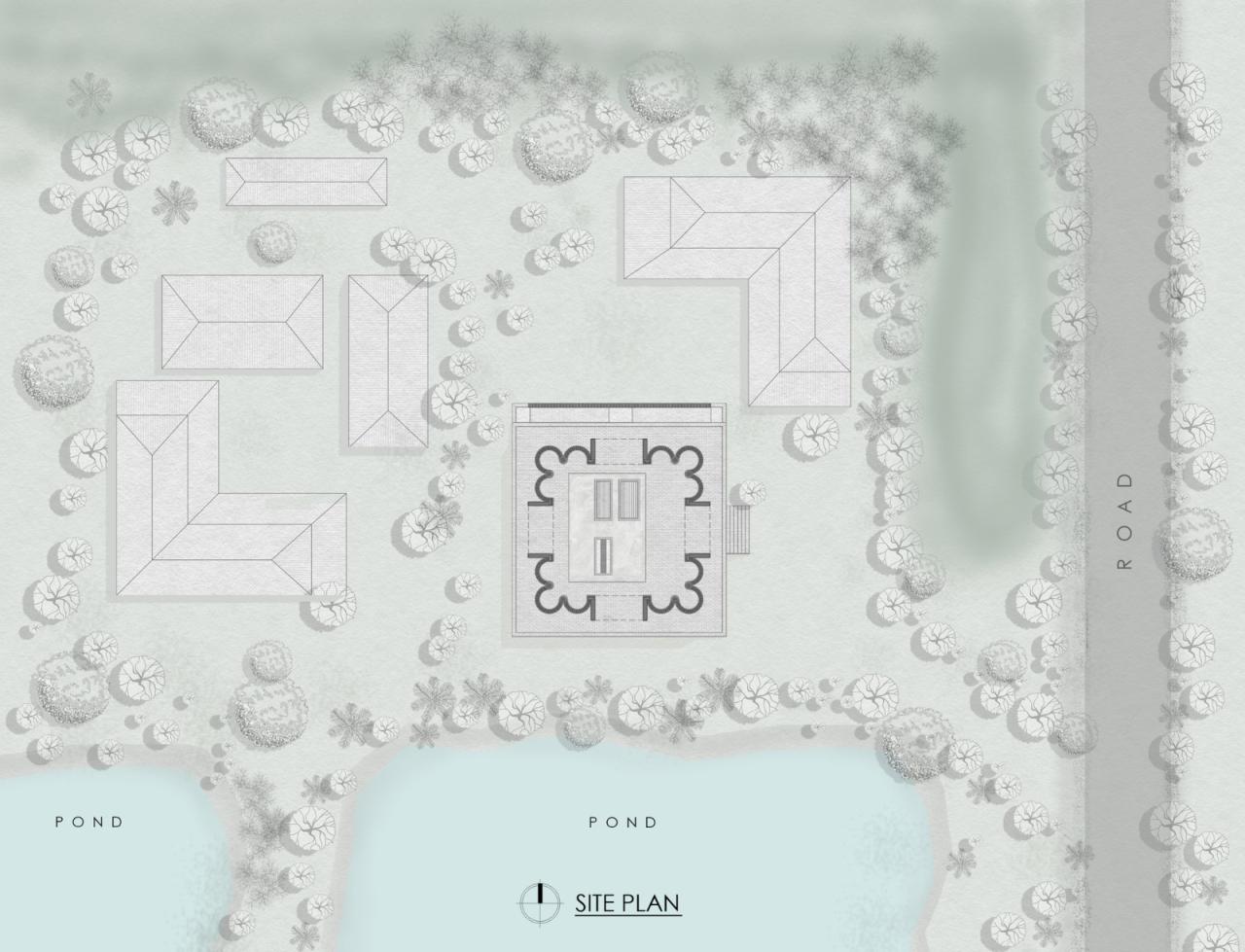 BIM建筑| 陵墓纪念堂，混凝土圆柱‘滴落’ / Sthapotik