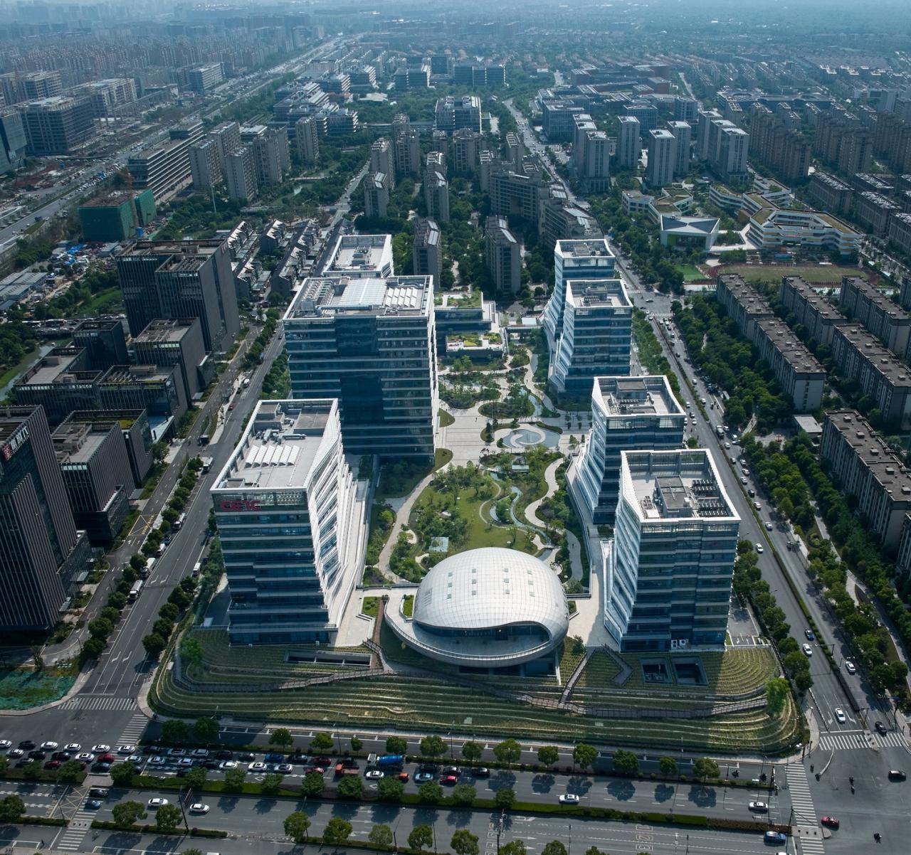 BIM建筑|科创办公：中电海康集团总部 / 中国联合工程有限公司