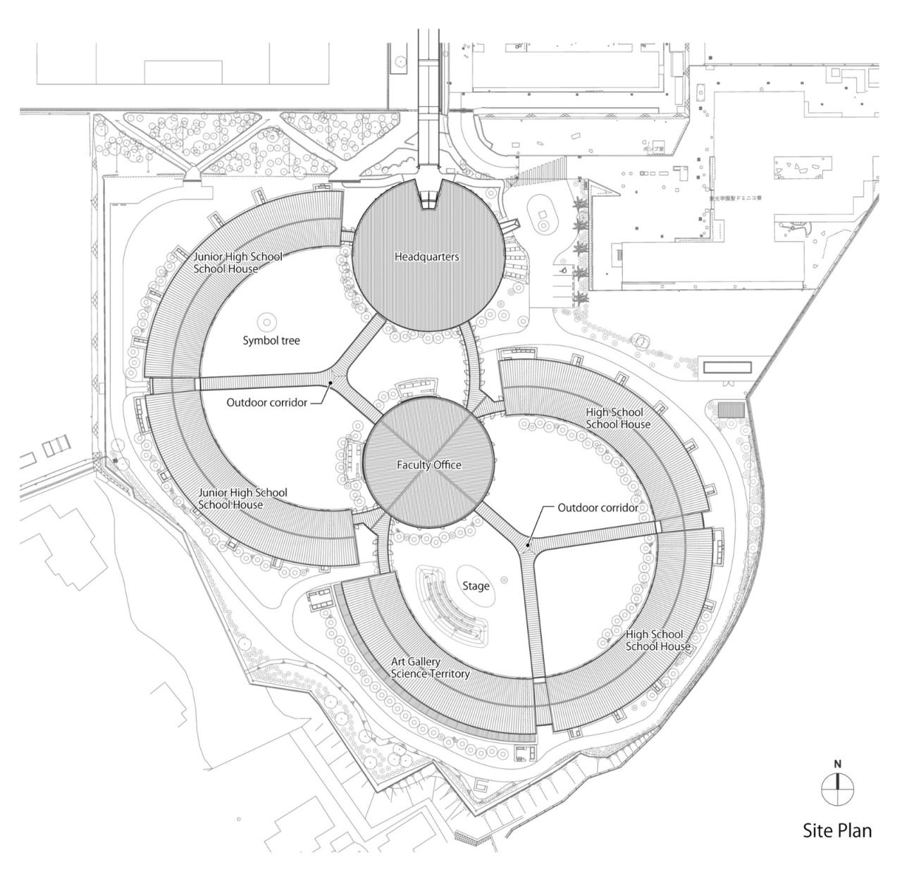 BIM建筑|爱光学园 / 大成建设
