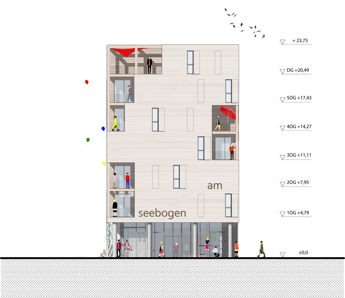 BIM建筑|滨湖论坛公寓 / heri&salli