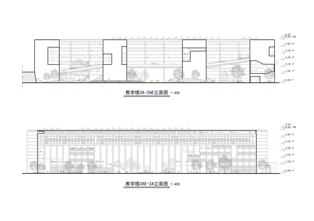 BIM建筑|南海桂城金桂高中 / 竖梁社
