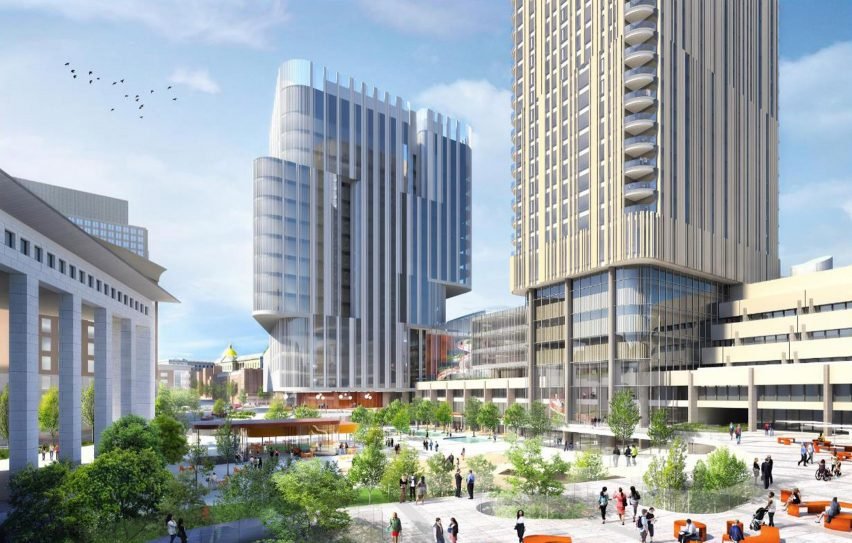 BIM建筑|NBBJ为波士顿政府服务中心增加两座塔楼