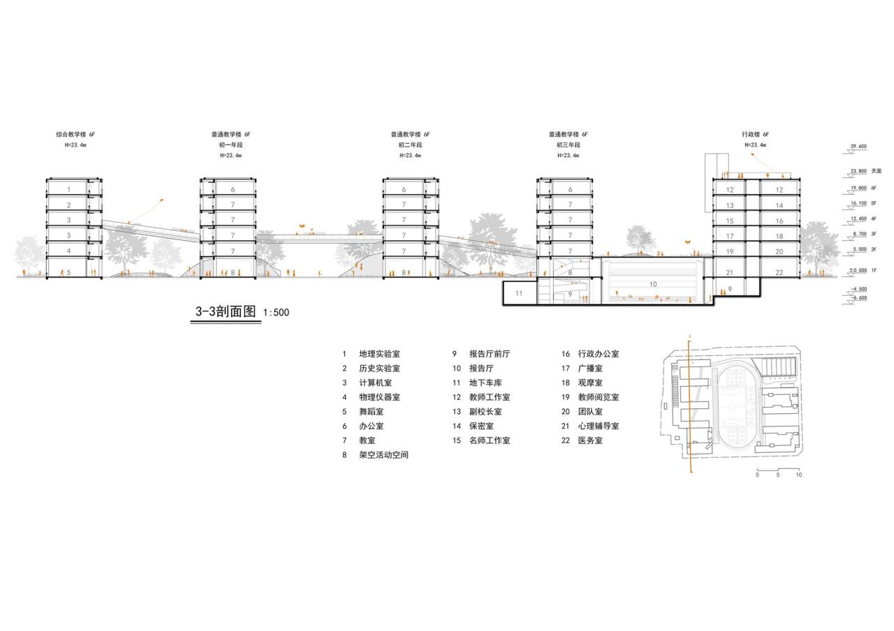 BIM建筑|南海桂城金桂高中 / 竖梁社