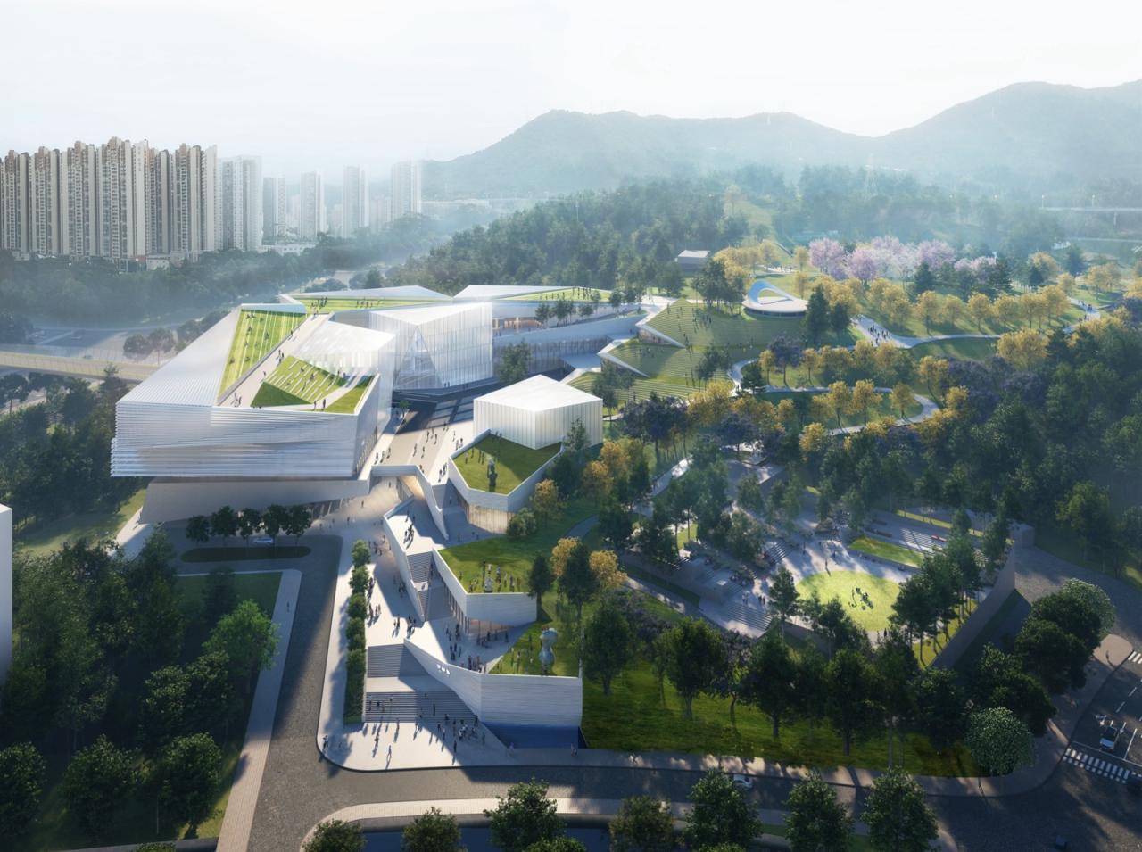 BIM建筑|深圳重点城市文化空间：龙华两心一馆 / AG汇创