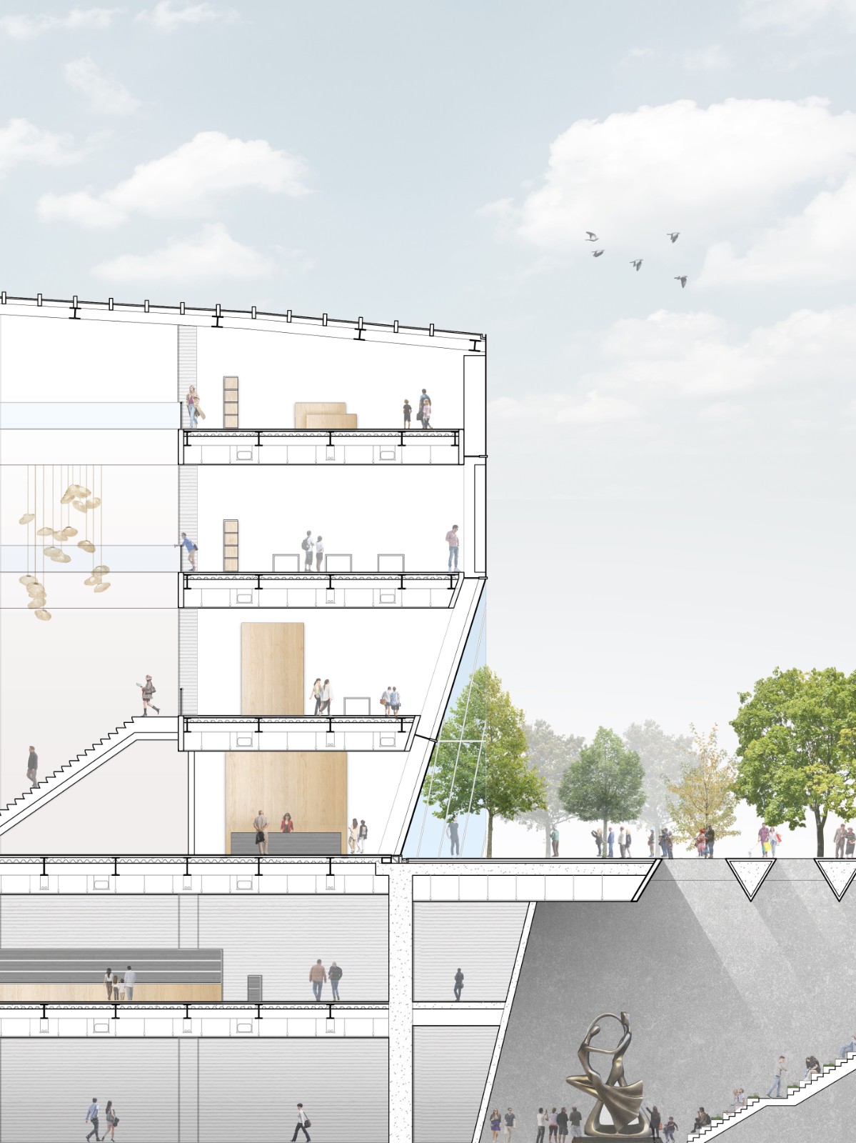 BIM建筑|深圳重点城市文化空间：龙华两心一馆 / AG汇创