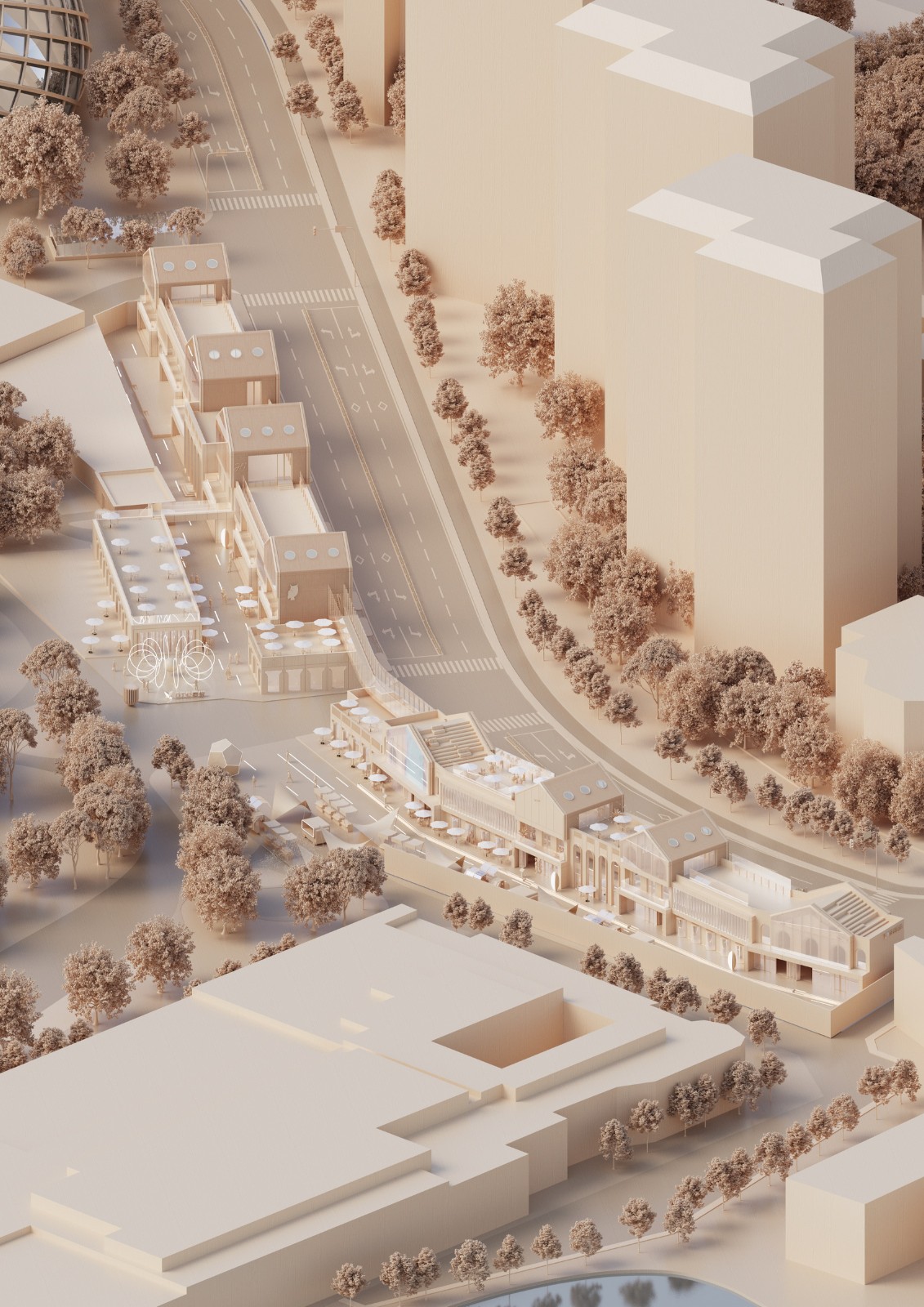 BIM建筑|DT公园西街数字孪生商街更新方案探索 / UUA建筑师事务所