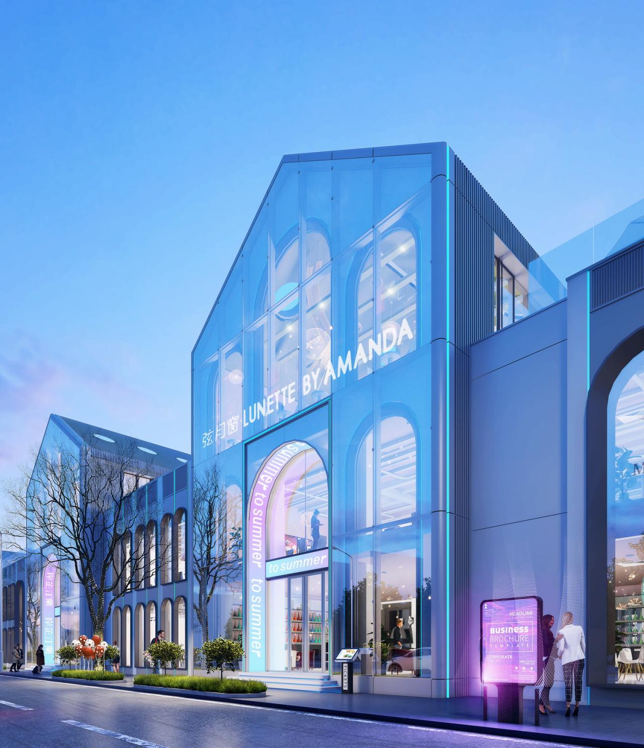 BIM建筑|DT公园西街数字孪生商街更新方案探索 / UUA建筑师事务所