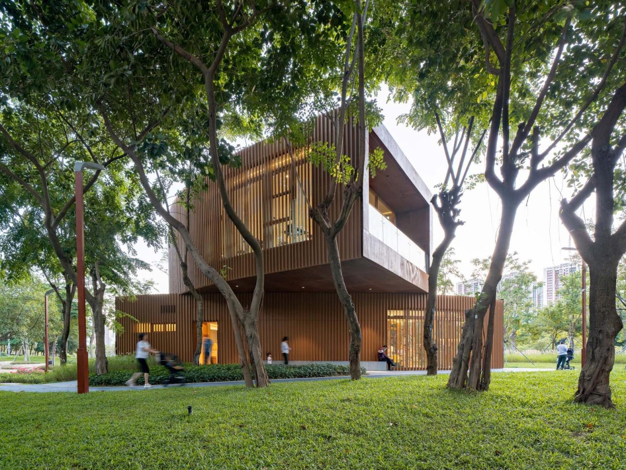 BIM建筑|大沙河生态长廊环形树屋 / 一树建筑工作室