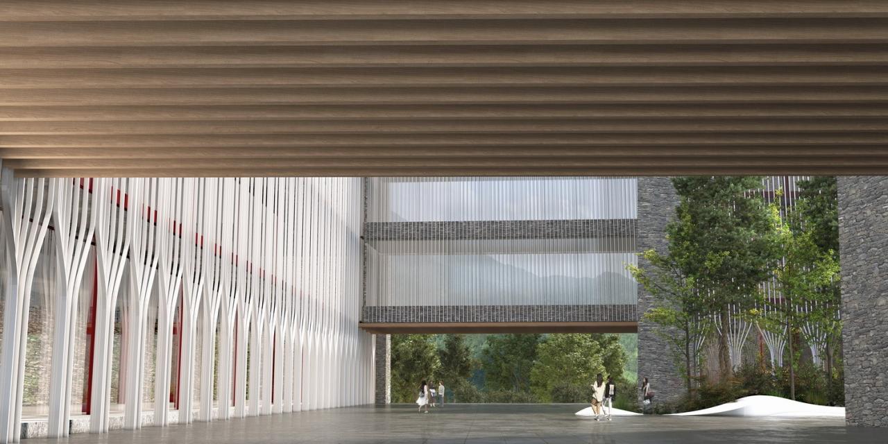 BIM建筑|西索石寨——马尔康市西索村文化综合体建筑设计 / 外行建筑