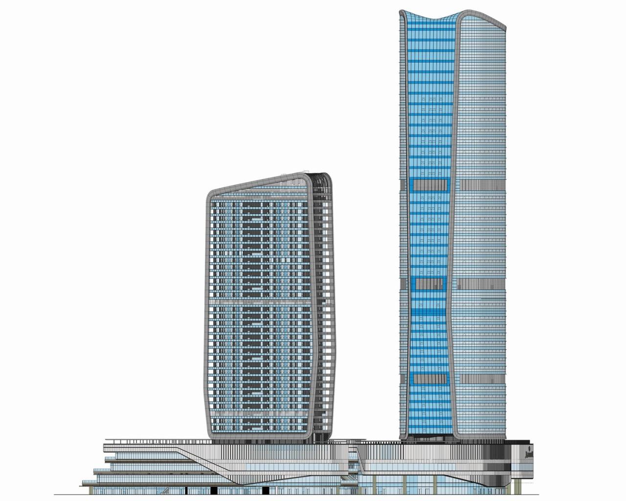 BIM建筑|金湾华发国际商务中心 / 10 Design