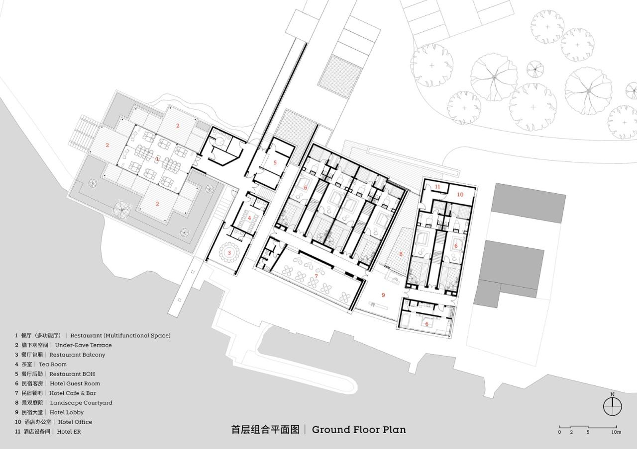 BIM建筑|泊船与人烟，曲水善湾船坞民宿 / goa大象设计