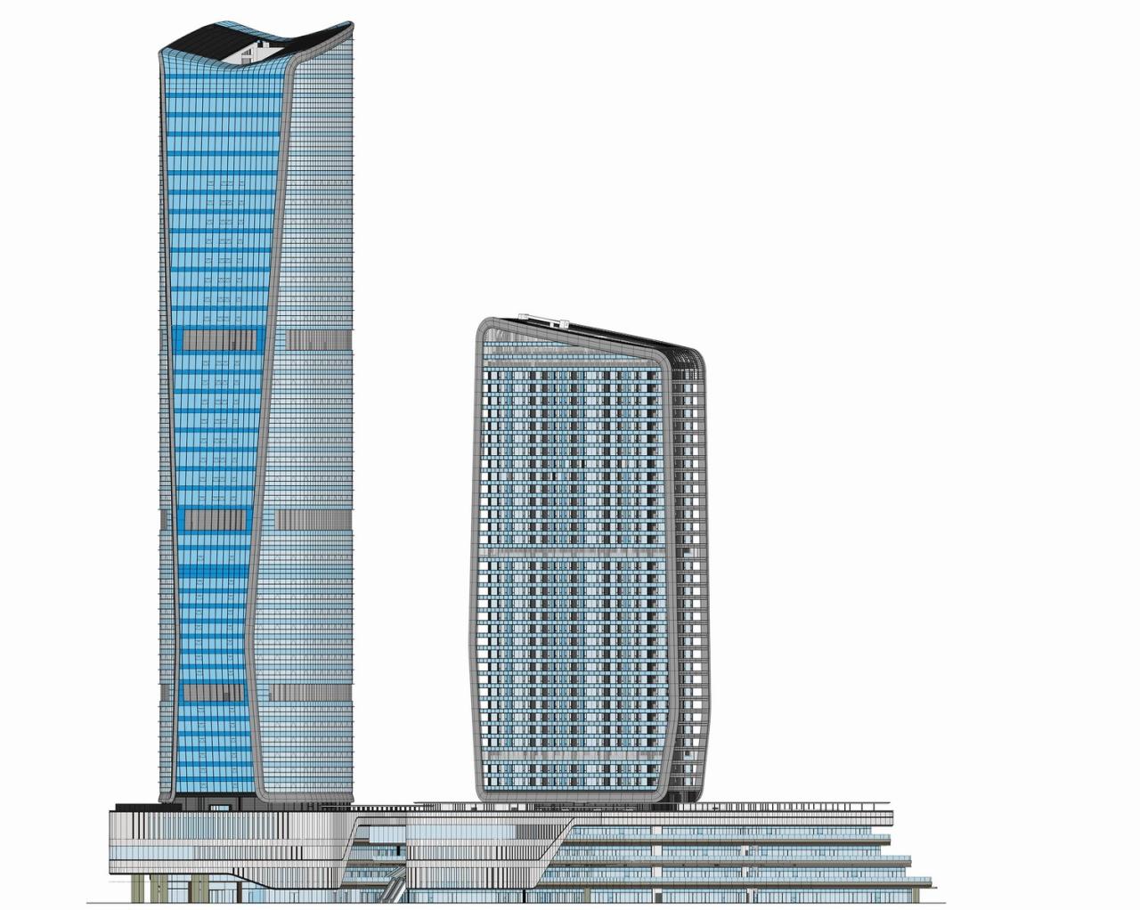 BIM建筑|金湾华发国际商务中心 / 10 Design