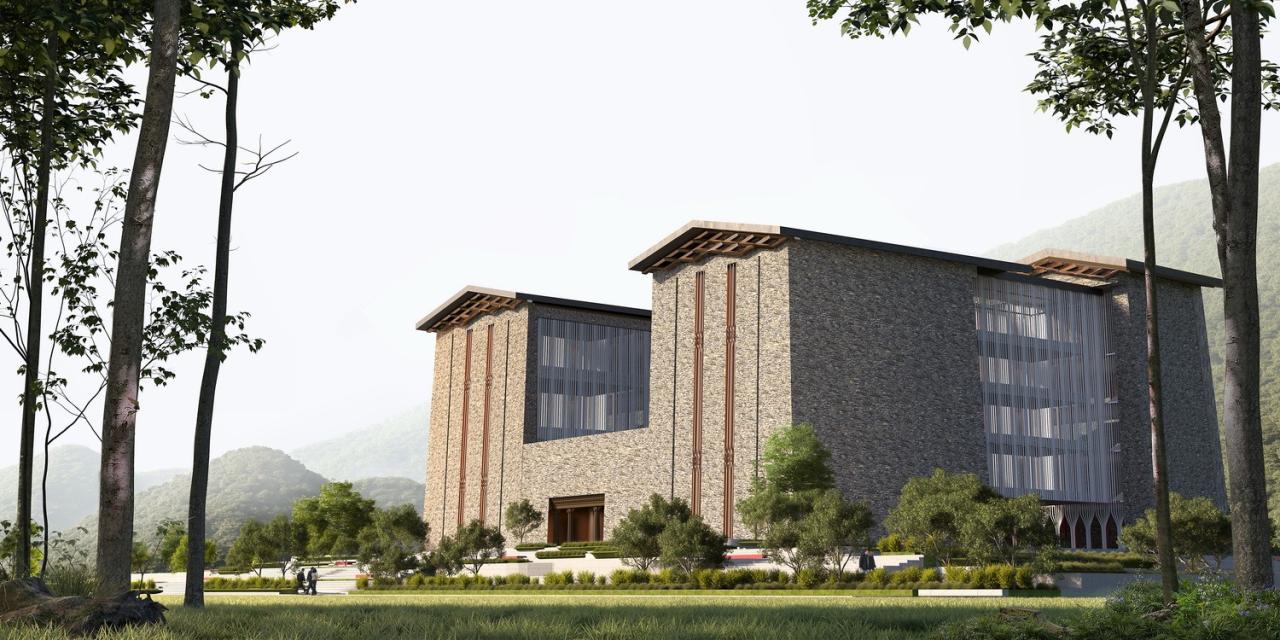 BIM建筑|西索石寨——马尔康市西索村文化综合体建筑设计 / 外行建筑