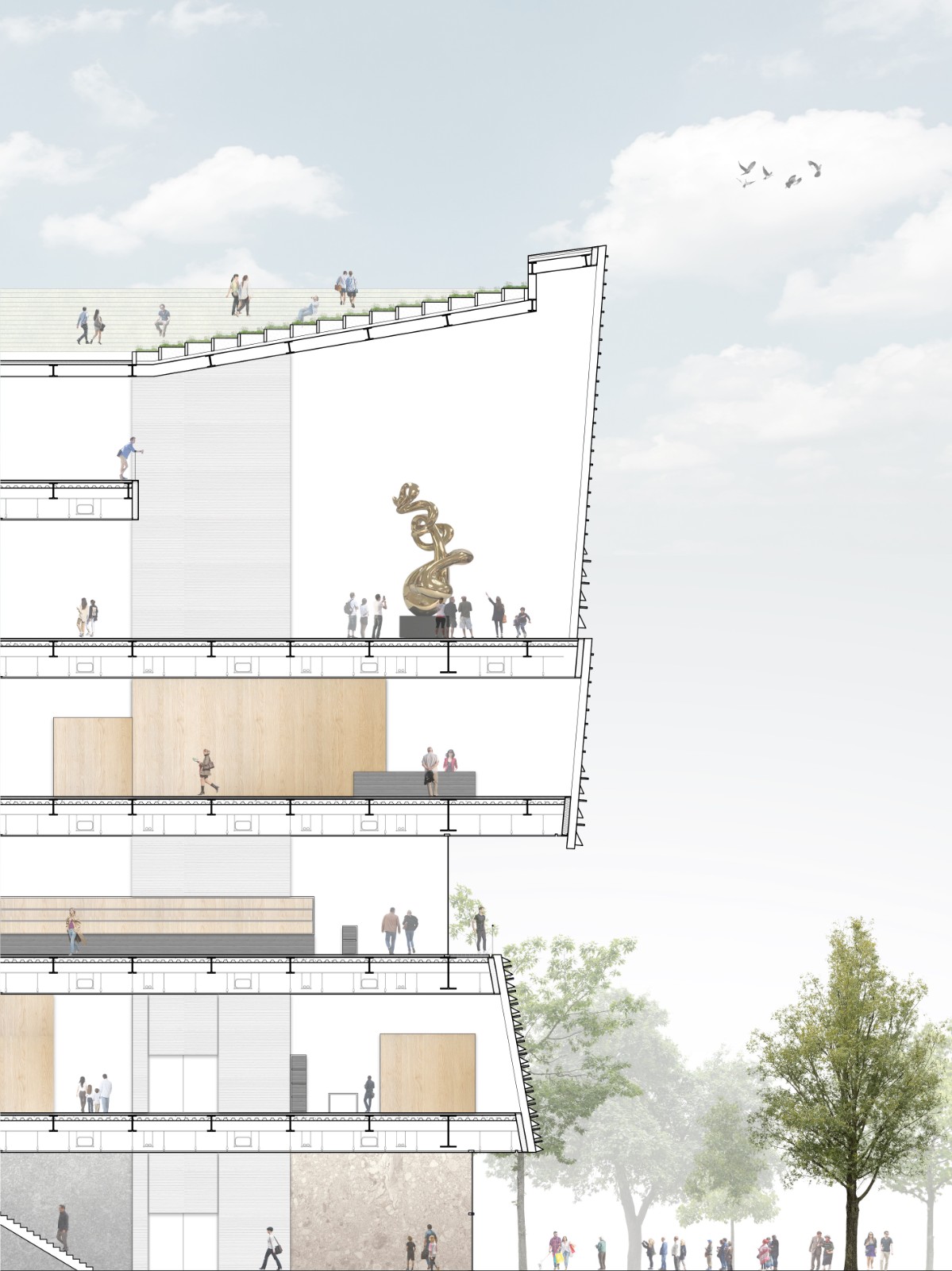 BIM建筑|深圳重点城市文化空间：龙华两心一馆 / AG汇创