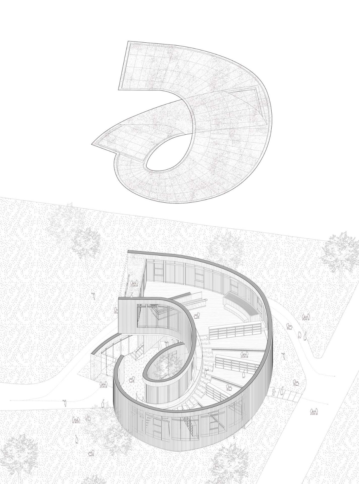 BIM建筑|大沙河生态长廊环形树屋 / 一树建筑工作室