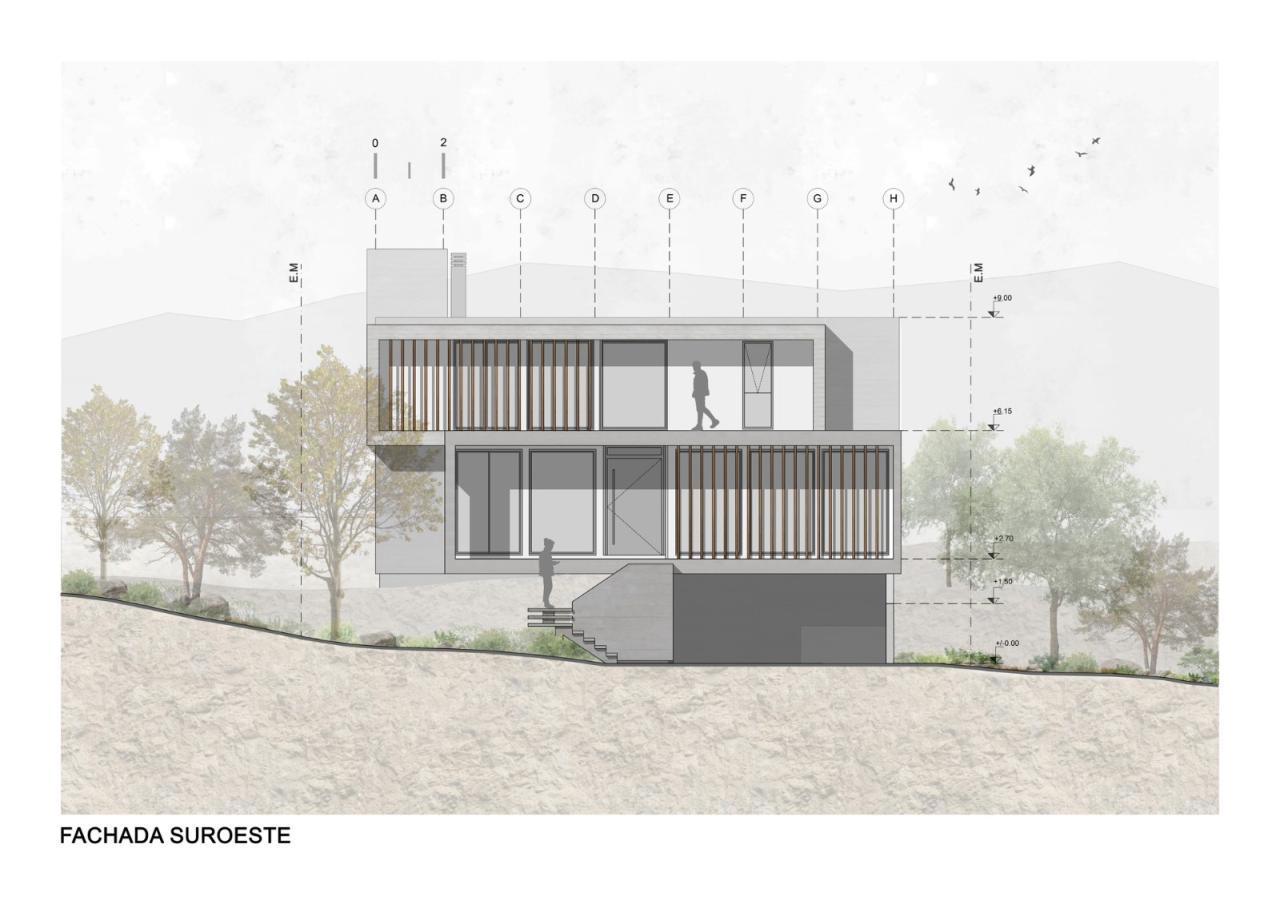 BIM建筑|竞技场中的房子 / Pablo Senmartin