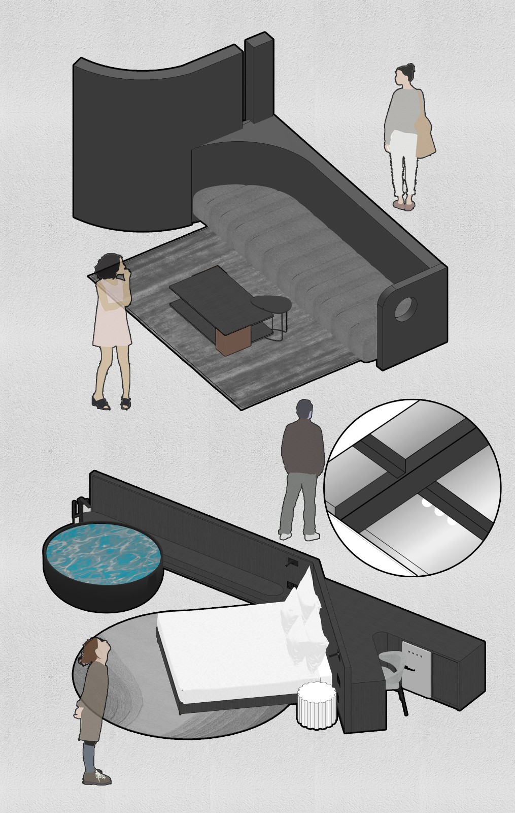 BIM建筑|千山境民宿：渔船回港，千山境 / 巢羽设计事务所