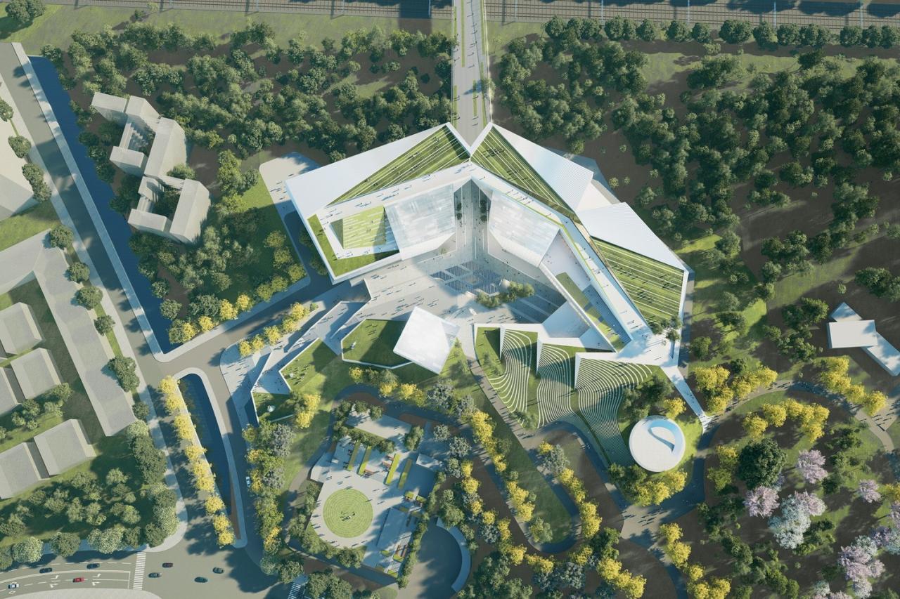 BIM建筑|深圳重点城市文化空间：龙华两心一馆 / AG汇创