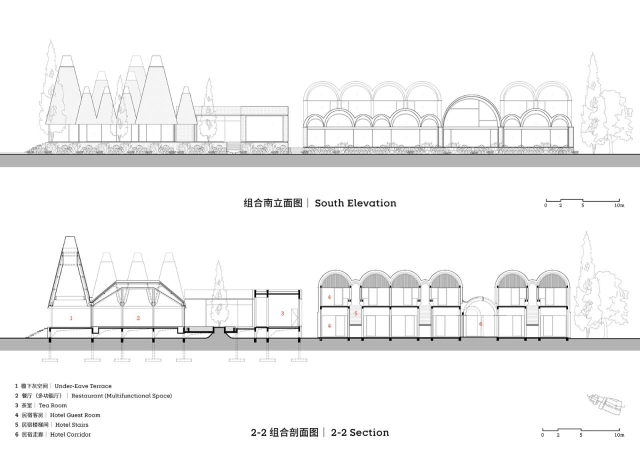 BIM建筑|泊船与人烟，曲水善湾船坞民宿 / goa大象设计