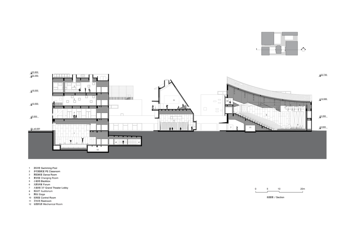 BIM建筑|山峰书院，苏州山峰双语学校文体中心 / OPEN 建筑事务所