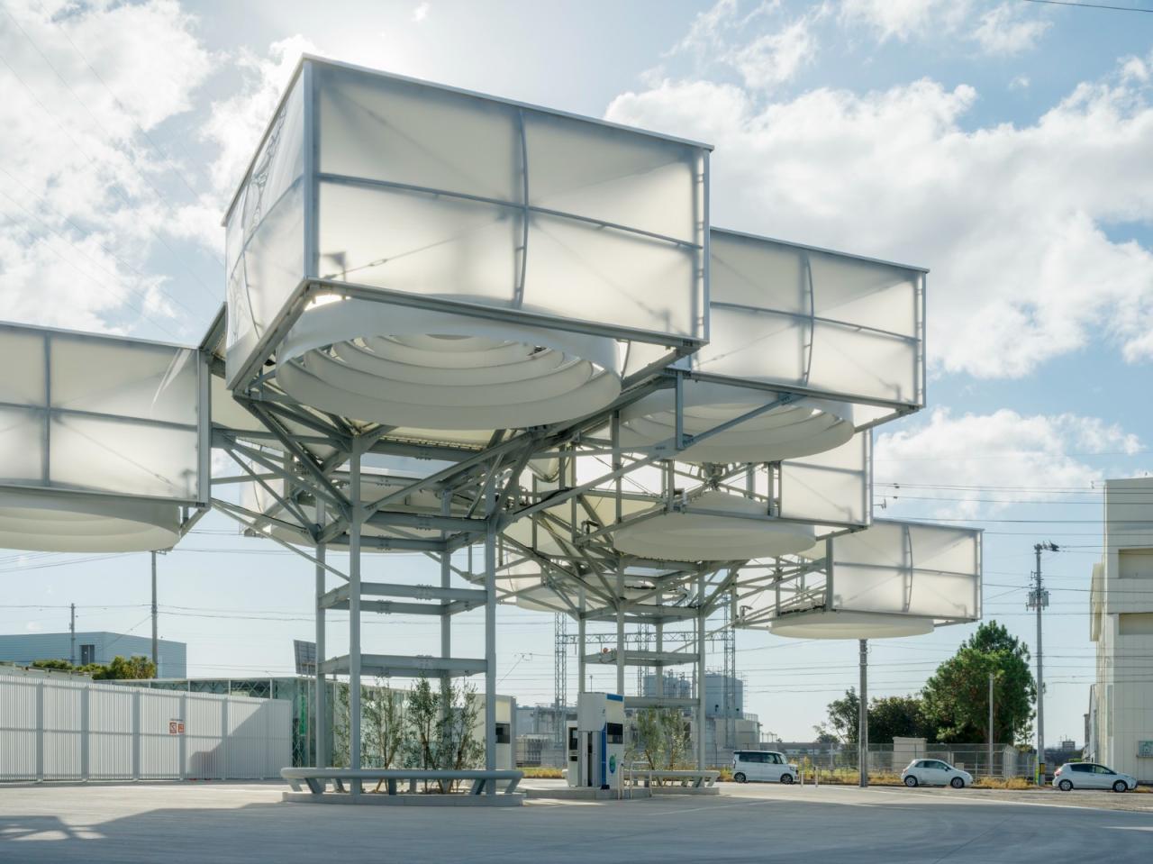 BIM建筑|“氢气”云，东亚合成德岛氢气站 / 森下建筑研究所