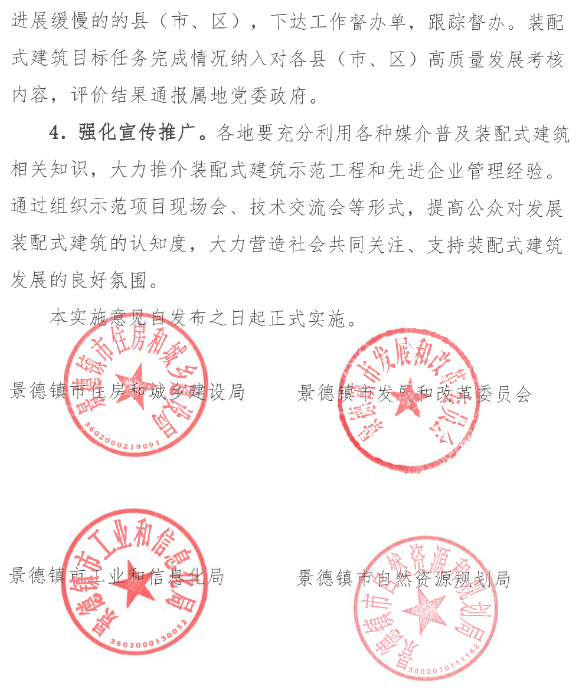 装配式政策|景德镇市印发关于进一步推进装配式建筑发展的实施意见