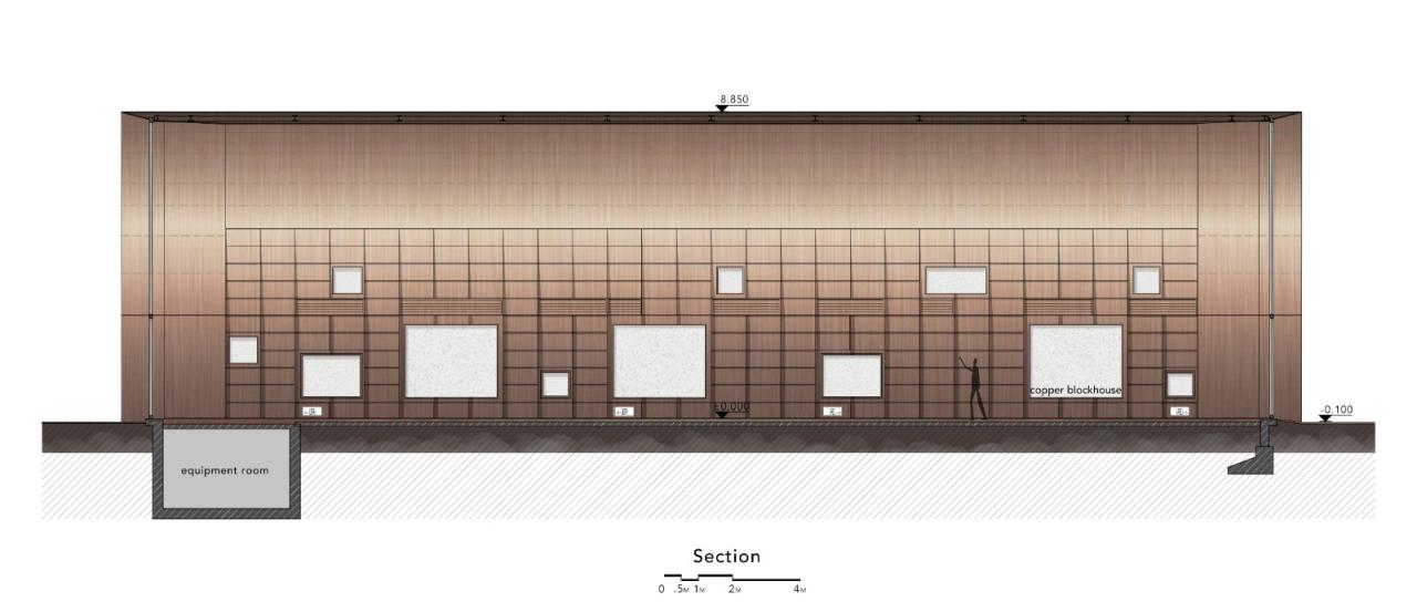 BIM建筑|全金属外壳：铜堡 / Wutopia Lab