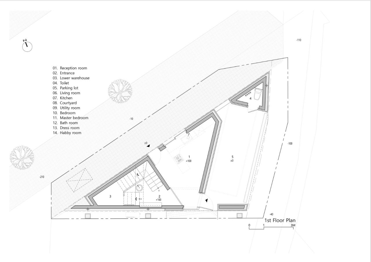 BIM建筑|自然美感，芝山石屋 / PLAN建筑事务所