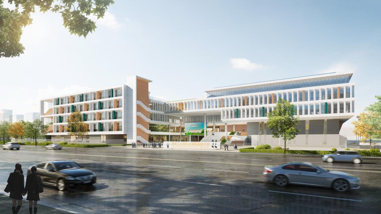 BIM建筑|折叠校园·苏州金堰路高中 / 简和建筑