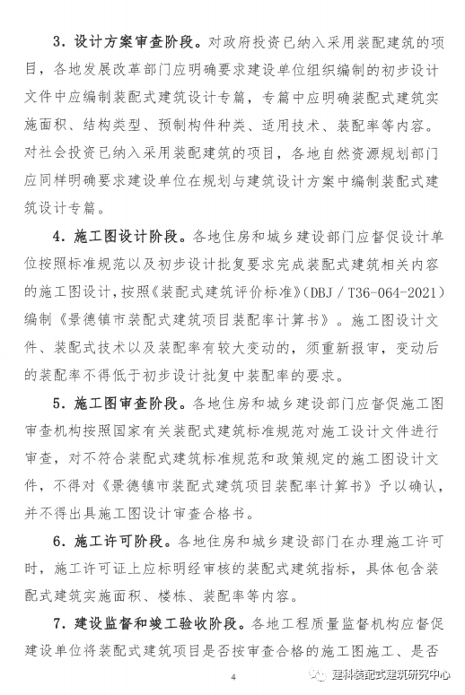 装配式政策|景德镇市印发关于进一步推进装配式建筑发展的实施意见