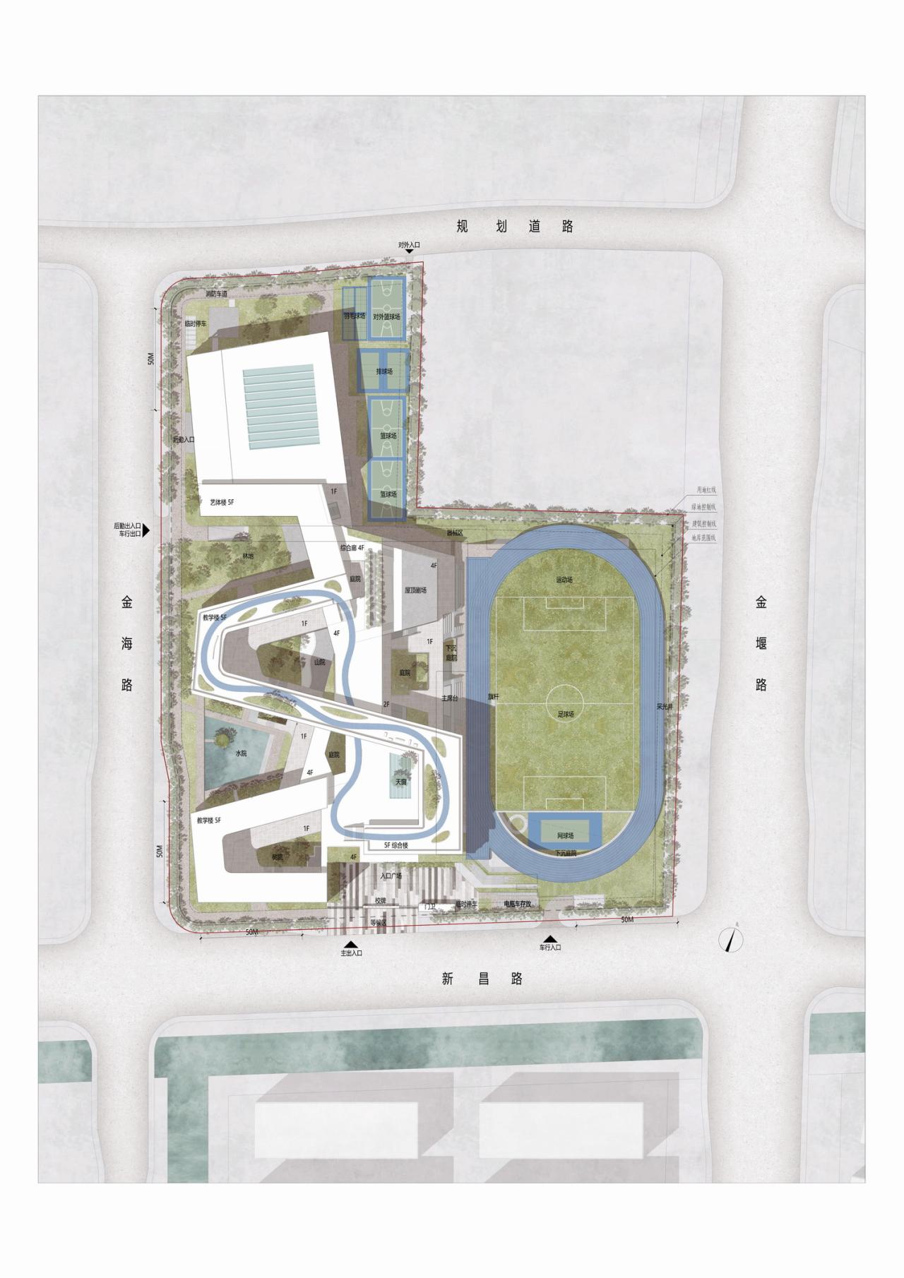 BIM建筑|折叠校园·苏州金堰路高中 / 简和建筑