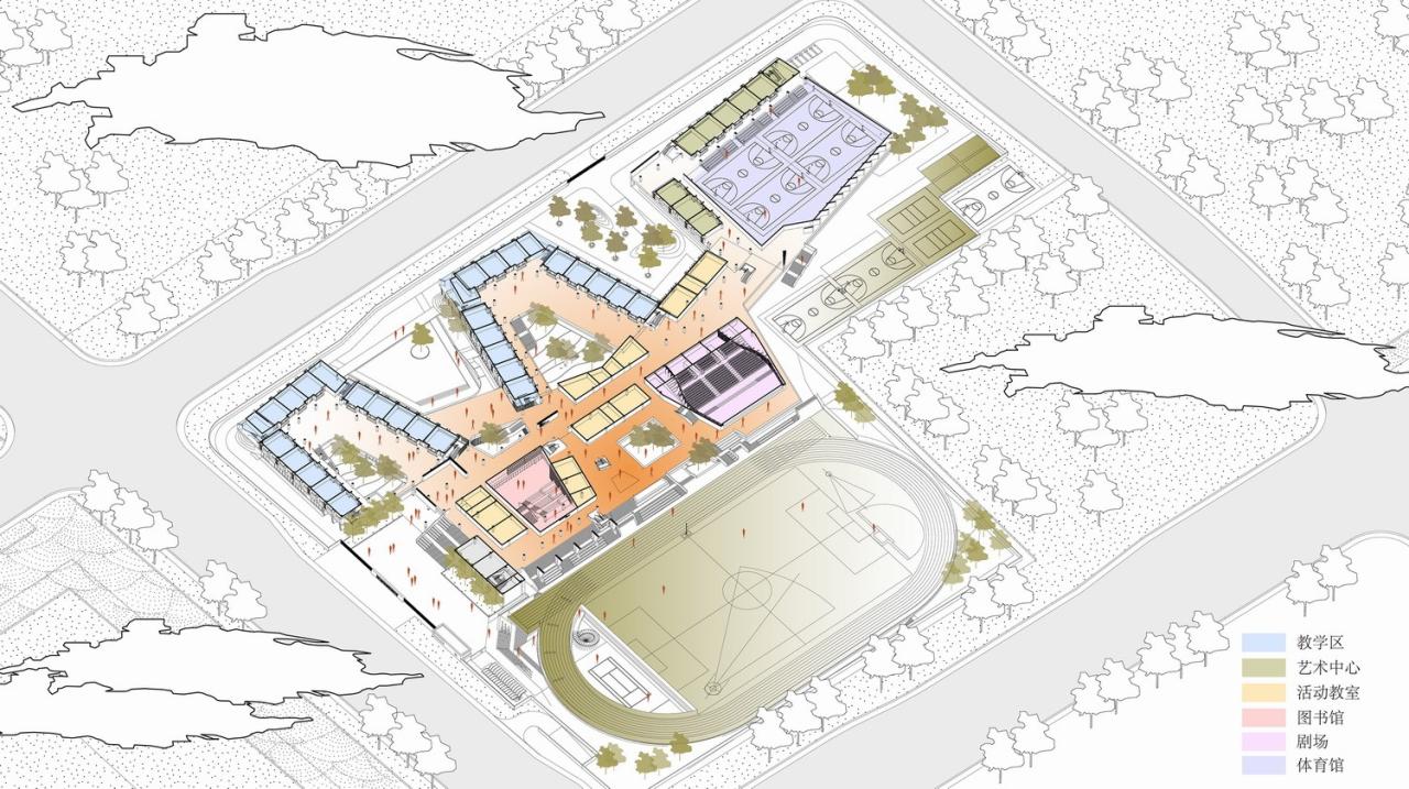 BIM建筑|折叠校园·苏州金堰路高中 / 简和建筑