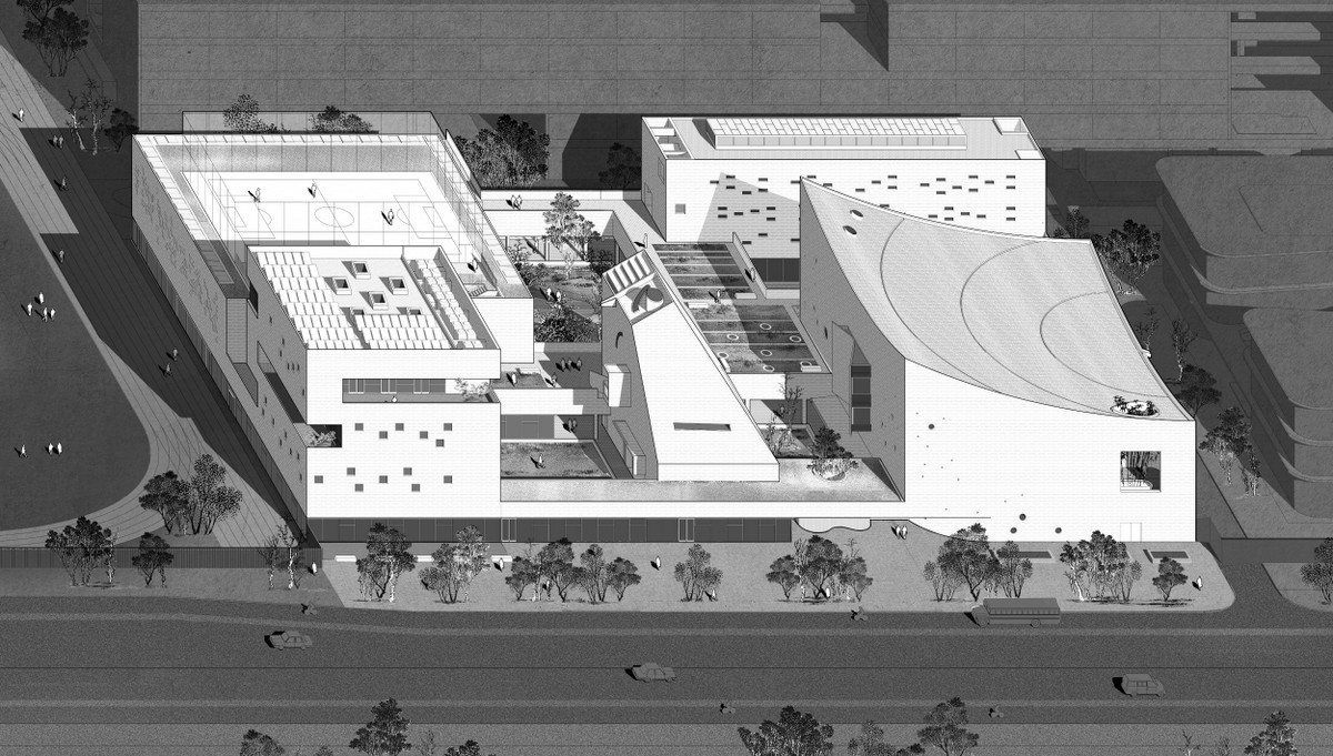 BIM建筑|山峰书院，苏州山峰双语学校文体中心 / OPEN 建筑事务所