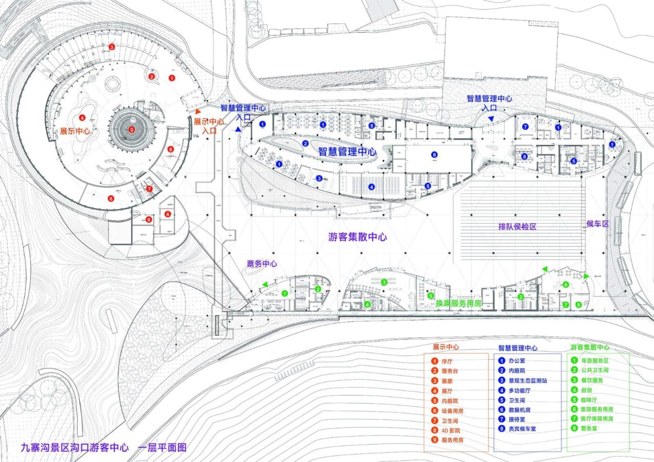 BIM建筑|九寨沟景区沟口立体式游客服务中心 / 清华大学建筑设计研究院