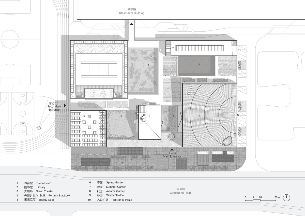 BIM建筑|山峰书院，苏州山峰双语学校文体中心 / OPEN 建筑事务所