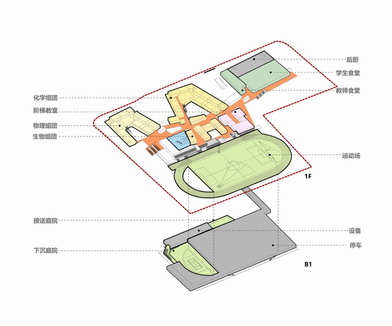 BIM建筑|折叠校园·苏州金堰路高中 / 简和建筑