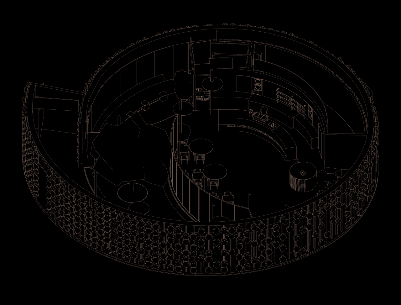 BIM建筑|青枫树下的LOAM瓷屋咖啡 / 八荒设计