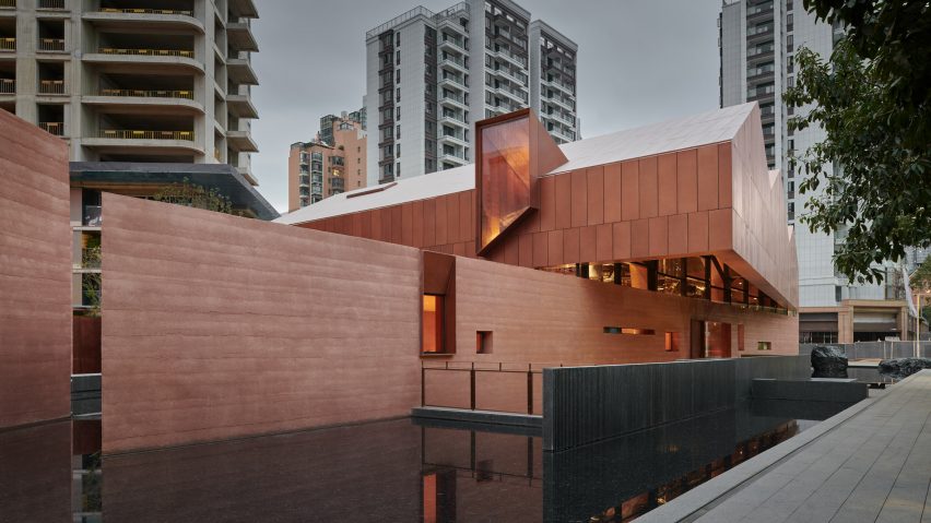 BIM建筑|如恩工作室设计覆铜茶馆