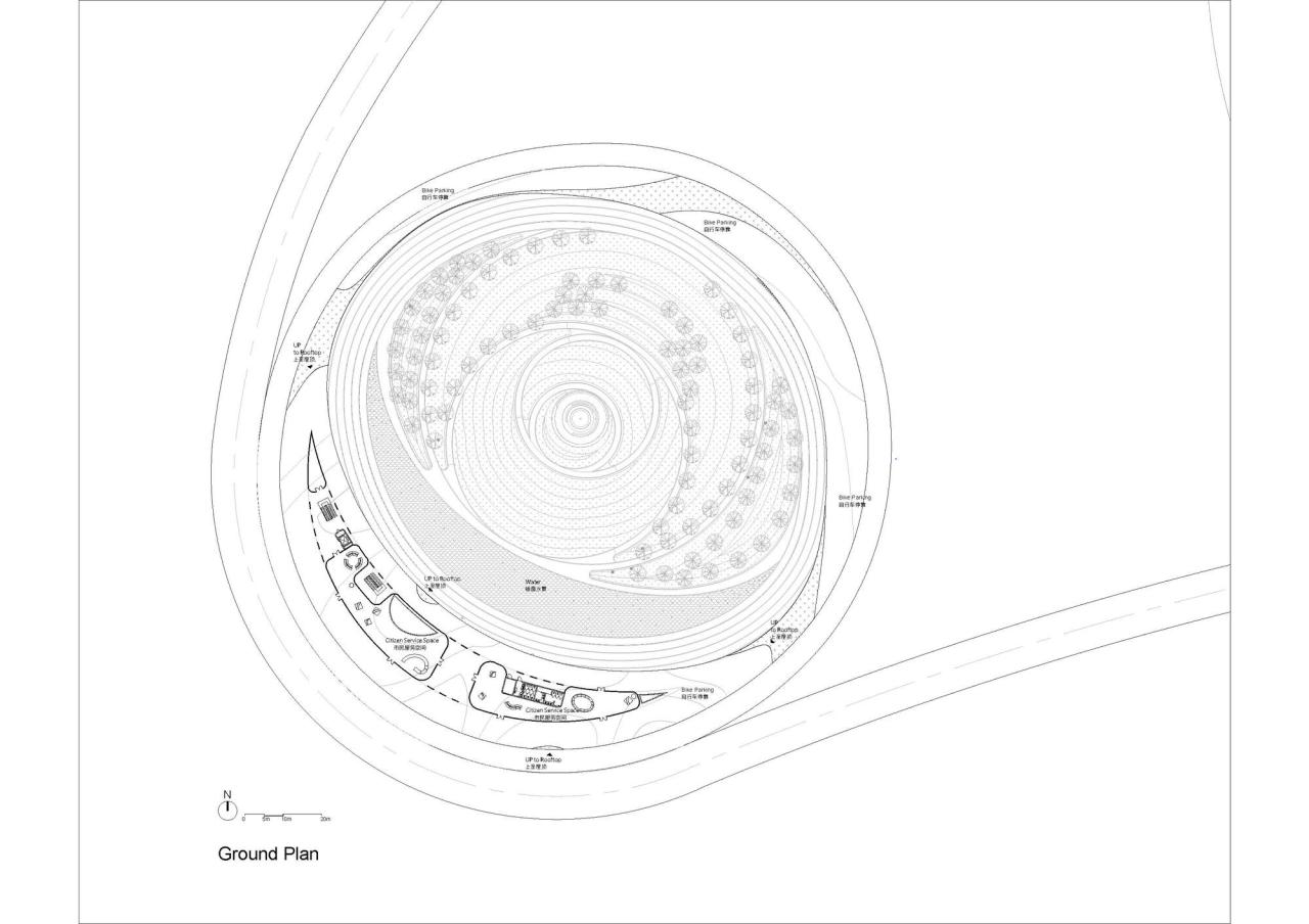 BIM建筑|天空之山，海口湾6号海滨驿站 / 藤本壮介建筑事务所