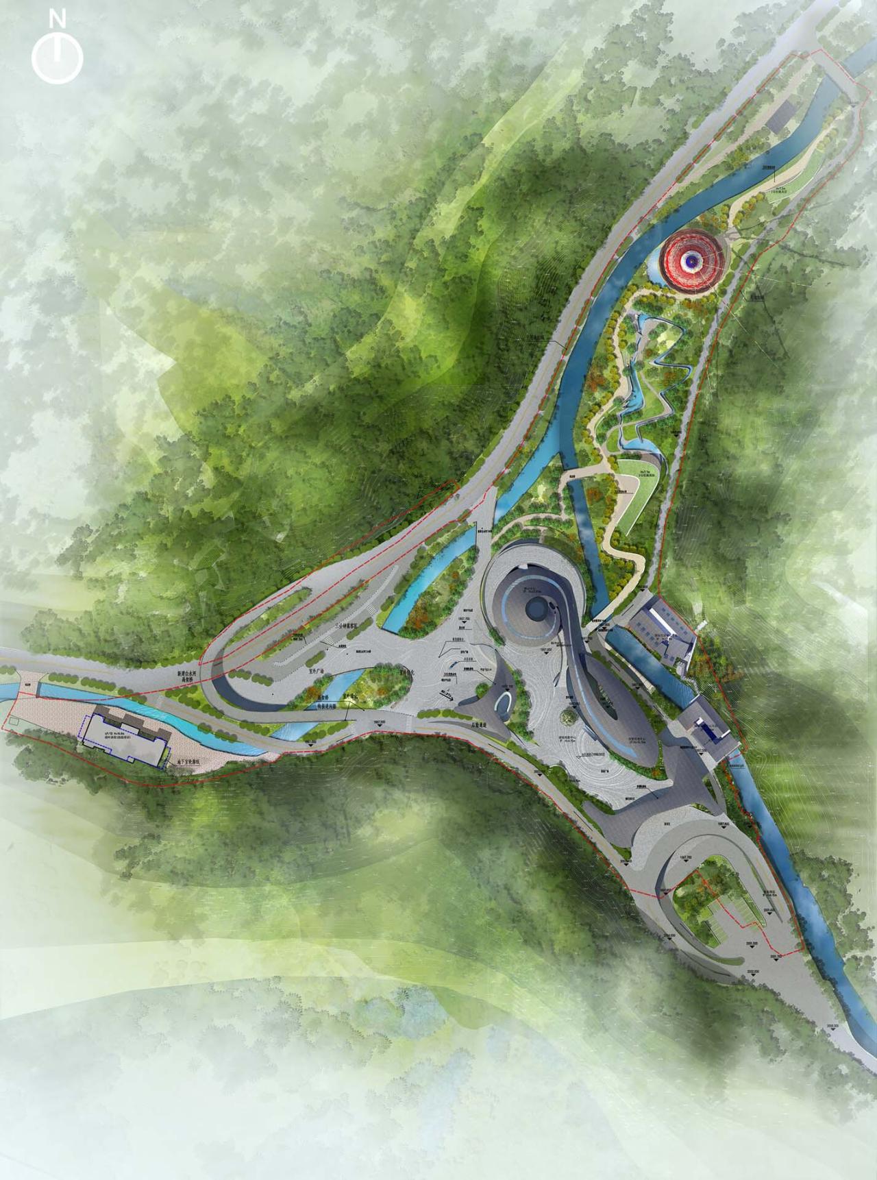 BIM建筑|九寨沟景区沟口立体式游客服务中心 / 清华大学建筑设计研究院